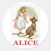 Alice follows the mouse round stickers