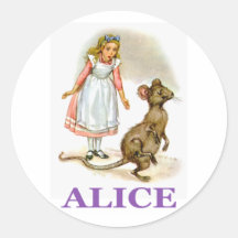 Alice follows the mouse. stickers
