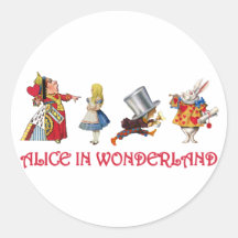 Alice & Friends in Wonderland Round Sticker