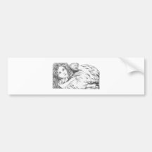 Alice Grows by Lewis Carroll Bumper Sticker