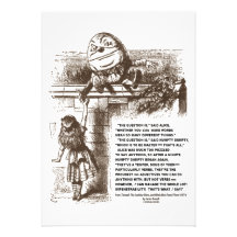 Alice Humpty Dumpty Wonderland Conversation Quote Personalized Invite