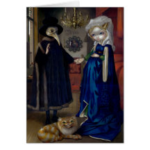 "Alice in a Van Eyck Portrait" Greeting Card