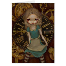 "Alice in Clockwork" Greeting Card