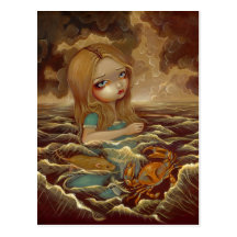 "Alice in the Pool of Tears" Postcard