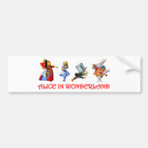 ALICE IN WONDERLAND BUMPER STICKER
