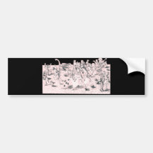 Alice in Wonderland by Lewis Carroll Pink Bumper Sticker