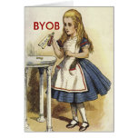 Alice in Wonderland BYOB invite card