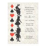 Alice in Wonderland Cards Tea Party Birthday invitations