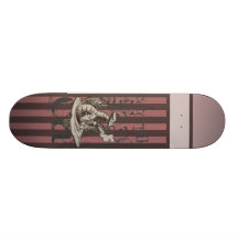 Alice In Wonderland Caterpillar Grunge (Pink) Skateboard