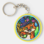 Alice in Wonderland Cheshire Cat Poker Player Keychain