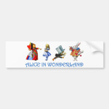 ALICE IN WONDERLAND & FRIENDS BUMPER STICKER