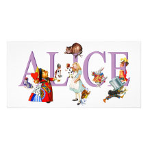 ALICE IN WONDERLAND & FRIENDS CUSTOM PHOTO CARD