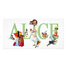 ALICE IN WONDERLAND & FRIENDS PERSONALISED PHOTO CARD