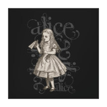 Alice In Wonderland Grunge Gallery Wrap Canvas