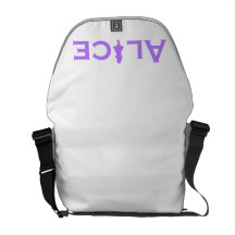 Alice in Wonderland in Lilac Courier Bags