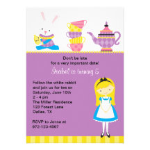 Alice in Wonderland Invitations