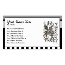 Alice In Wonderland Jabberwocky Grunge Business Card Template