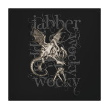 Alice In Wonderland Jabberwocky Grunge (Single) Gallery Wrapped Canvas
