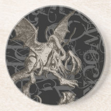 Alice In Wonderland Jabberwocky Grunge (Single) Coaster
