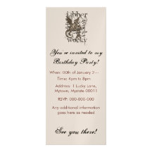 Alice In Wonderland Jabberwocky Grunge (Single) Personalized Announcement