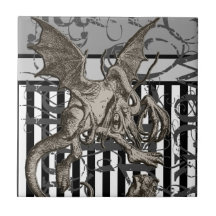 Alice In Wonderland Jabberwocky Grunge Tiles