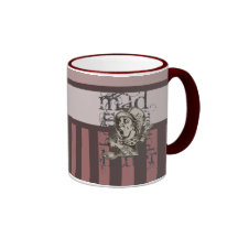 Alice In Wonderland Mad Hatter Grunge (Pink) Mug