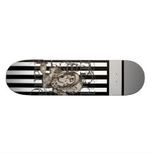 Alice In Wonderland Mad Hatter Grunge Custom Skateboard