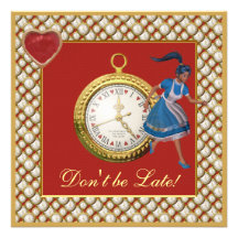 Alice in Wonderland Mad Hatter Tea Party Invites