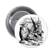 Alice in Wonderland; Mock Turtle, Gryphon, Alice Buttons