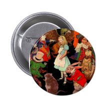 Alice in Wonderland Newell Pinback Buttons