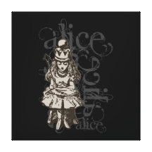 Alice In Wonderland Queen Alice Grunge (Single) Gallery Wrap Canvas