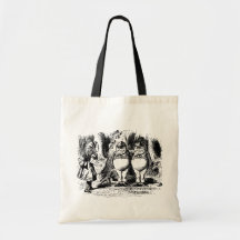 Alice in Wonderland with Tweedledum and Tweedledee Canvas Bag