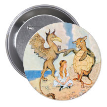 Alice Listens to the Griffin and the Mock Turtle Pins