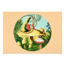 Alice Meets the Caterpillar Custom Invitation