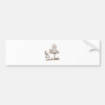 Alice & the Caterpillar by Lewis Carroll Bumper Stickers