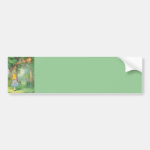 Alice & the Cheshire Cat Colour Bumper Sticker