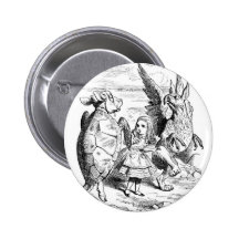 Alice, the Gryphon and the Mock Turtle Dance Button