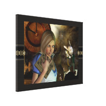 Alice & The White Rabbit Canvas Print