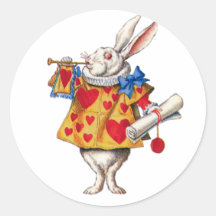 ALICE'S WHITE RABBIT IN WONDERLAND STICKER