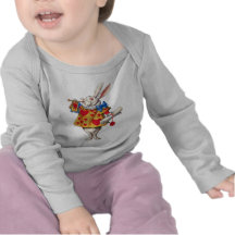 ALICE'S WHITE RABBIT IN WONDERLAND T-SHIRTS