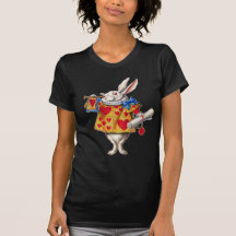 ALICE'S WHITE RABBIT IN WONDERLAND TSHIRTS
