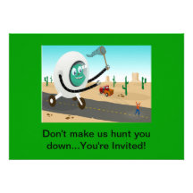 Alien Chase Invitation