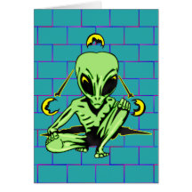 Alien Coverup Greeting Cards
