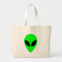 Alien Head Canvas Bag