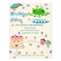 Alien Out of this World Invitation Birthday Party