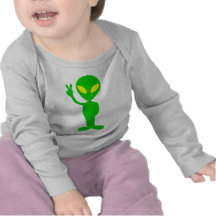 Alien Peace Sign T Shirt