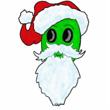 Alien Santa Christmas Tree Ornament Acrylic Cut Out