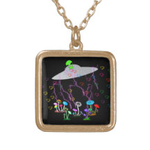 Alien Visitors Personalised Necklace