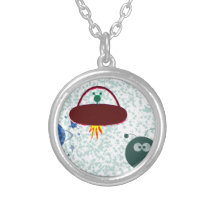 Aliens in Space Necklace