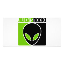 Aliens Rock! Photo Card Template